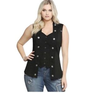 Tripp NYC Daang Goodman Tapered Lace Punk Shirt
Vest, Whimsigoth Black - Size 1X